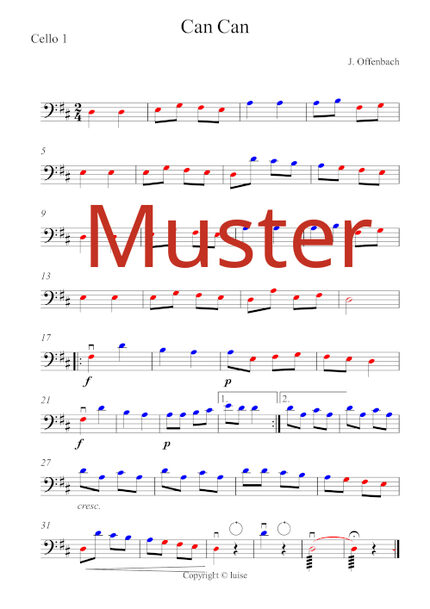 Notenmuster Orchester 