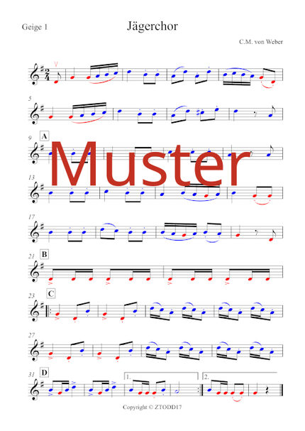 Notenmuster Orchester 